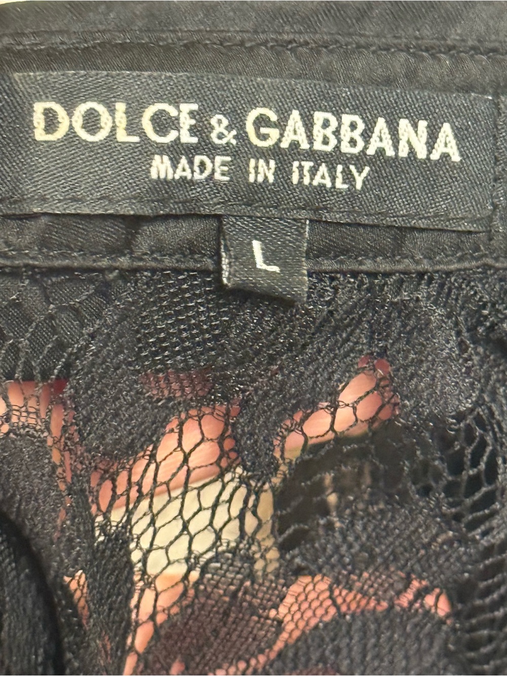 Dolce & Gabbana Black Lace & Chiffon Midi Dress - Picture 4 of 12